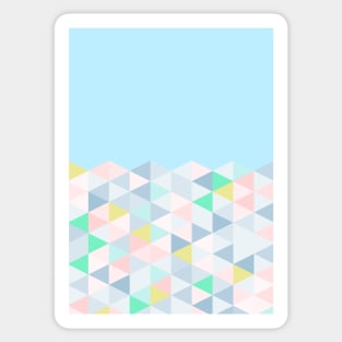 Pastel Geometric (Blue) Sticker